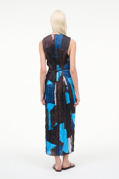 STAUD Sale Mizu Dress Blue Prism