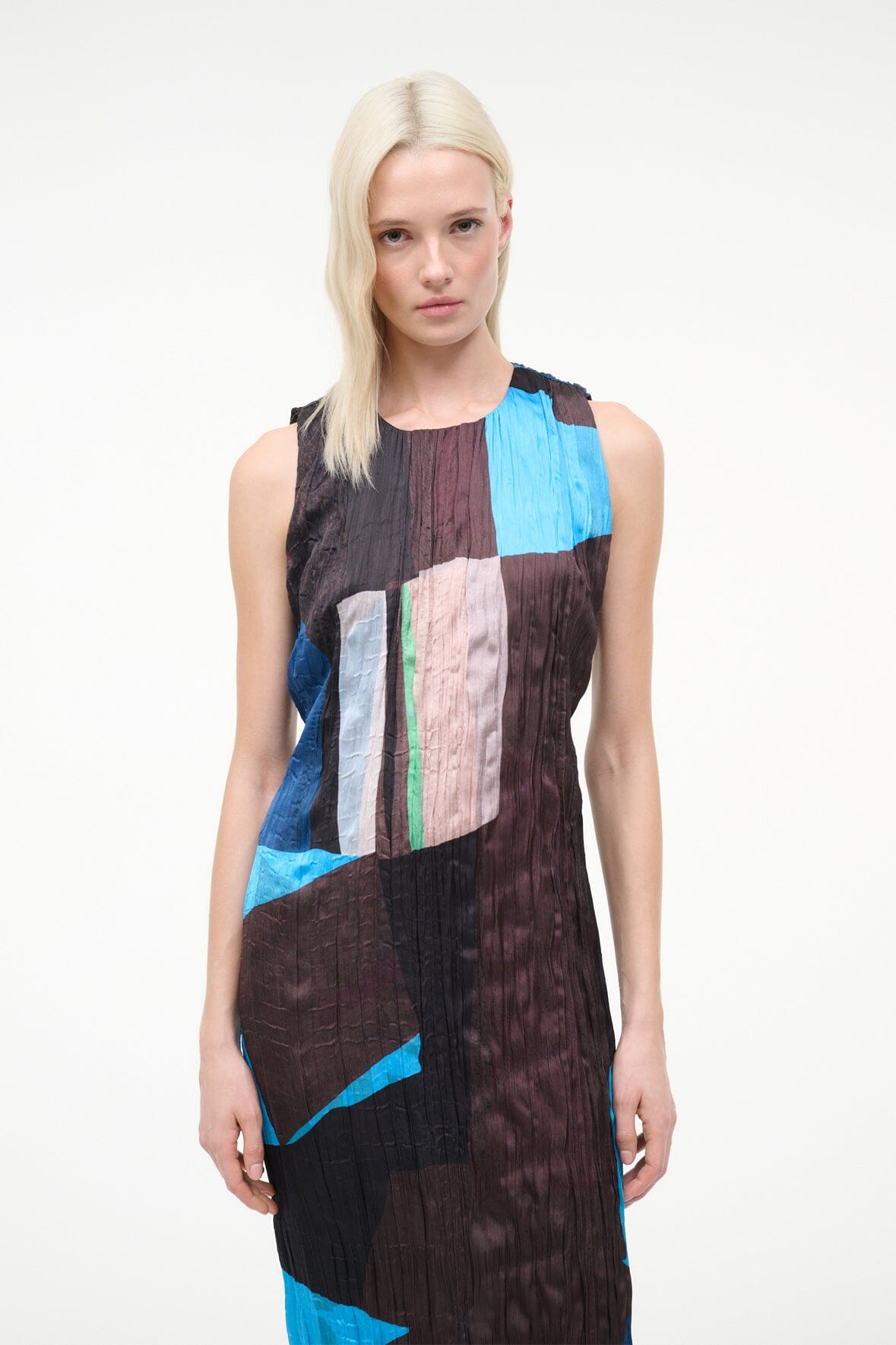 STAUD Sale Mizu Dress Blue Prism