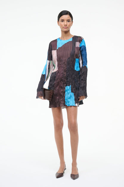 STAUD Sale Kona Dress Blue Prism