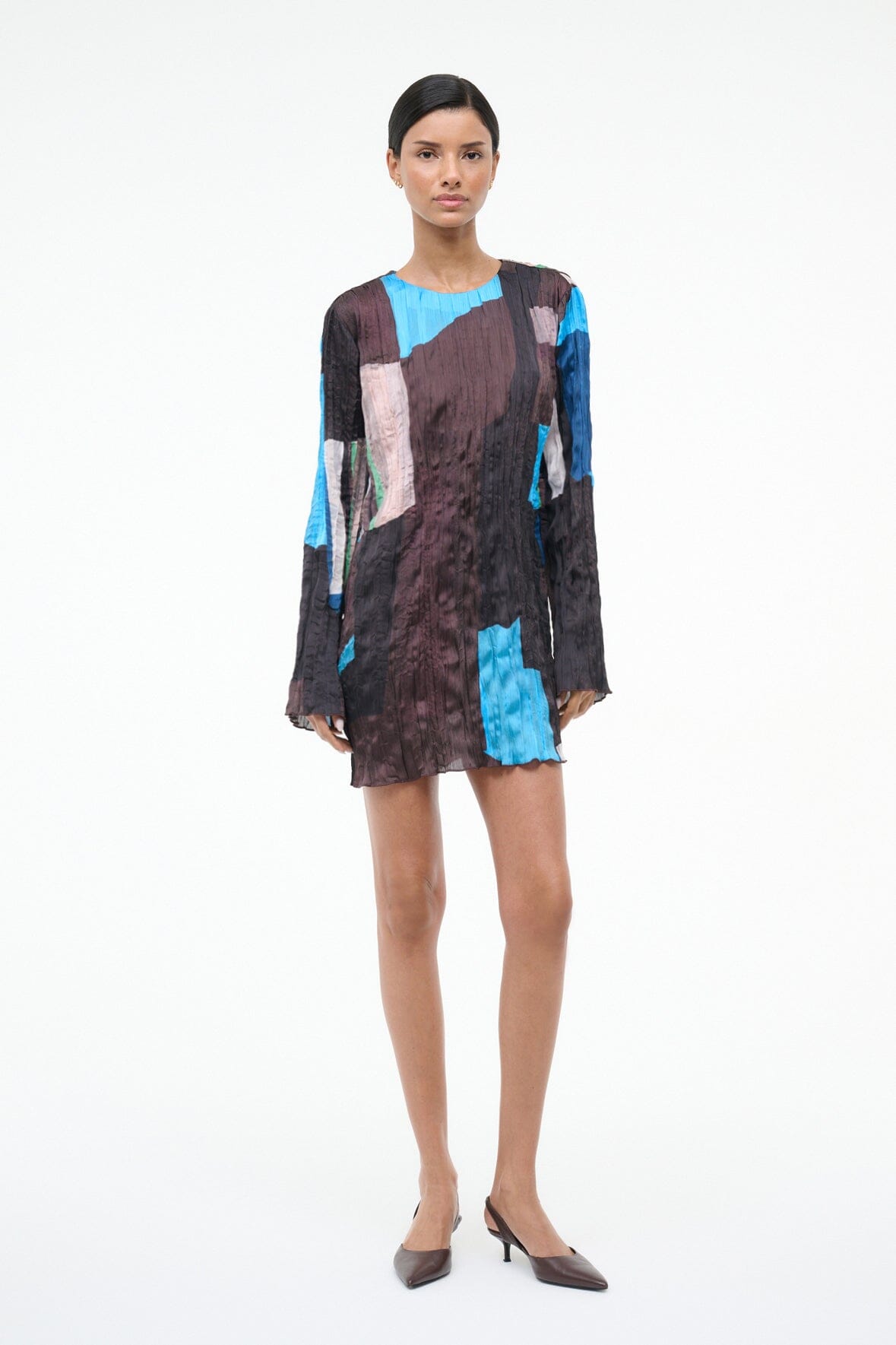 STAUD Sale Kona Dress Blue Prism