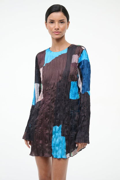 STAUD Sale Kona Dress Blue Prism