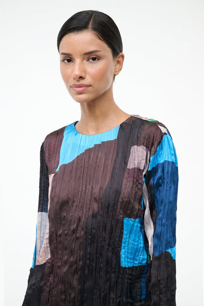 STAUD Sale Kona Dress Blue Prism