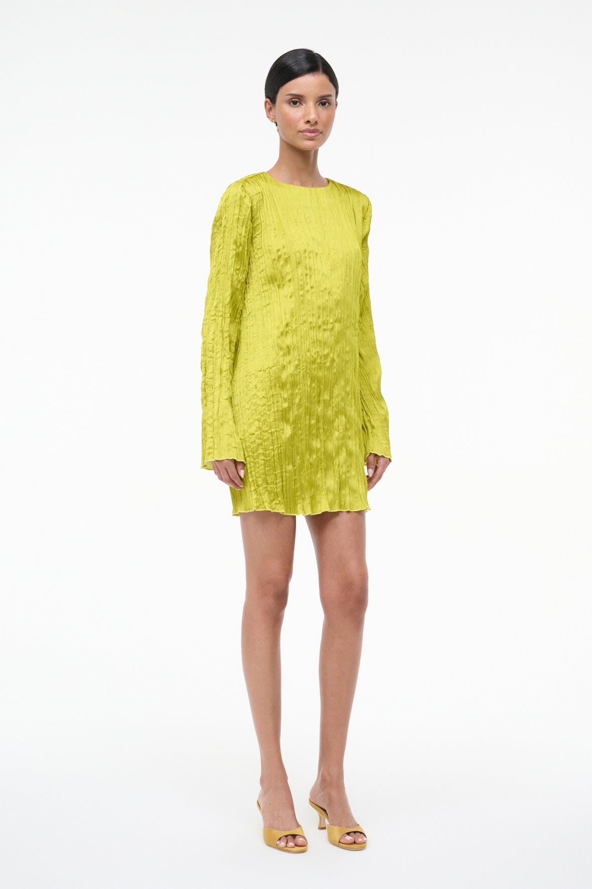 STAUD Sale Kona Dress Chartreuse