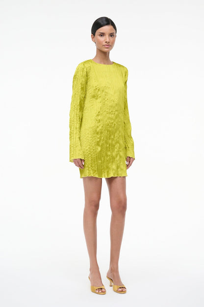 STAUD Sale Kona Dress Chartreuse