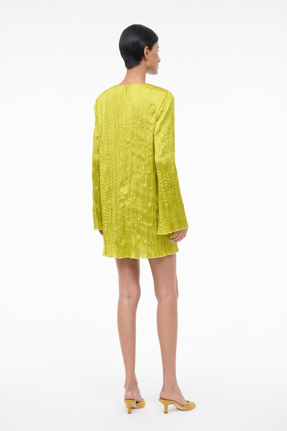 STAUD Sale Kona Dress Chartreuse