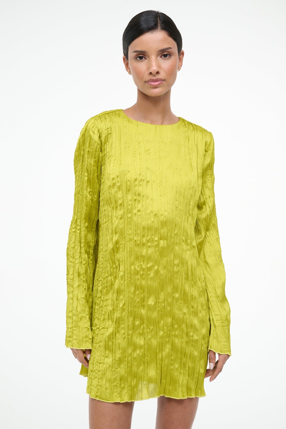STAUD Sale Kona Dress Chartreuse