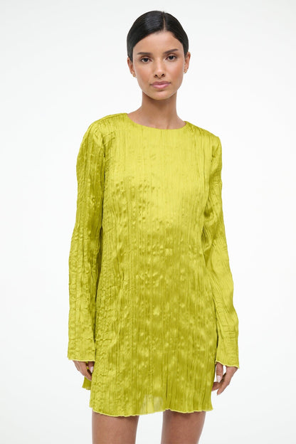 STAUD Sale Kona Dress Chartreuse