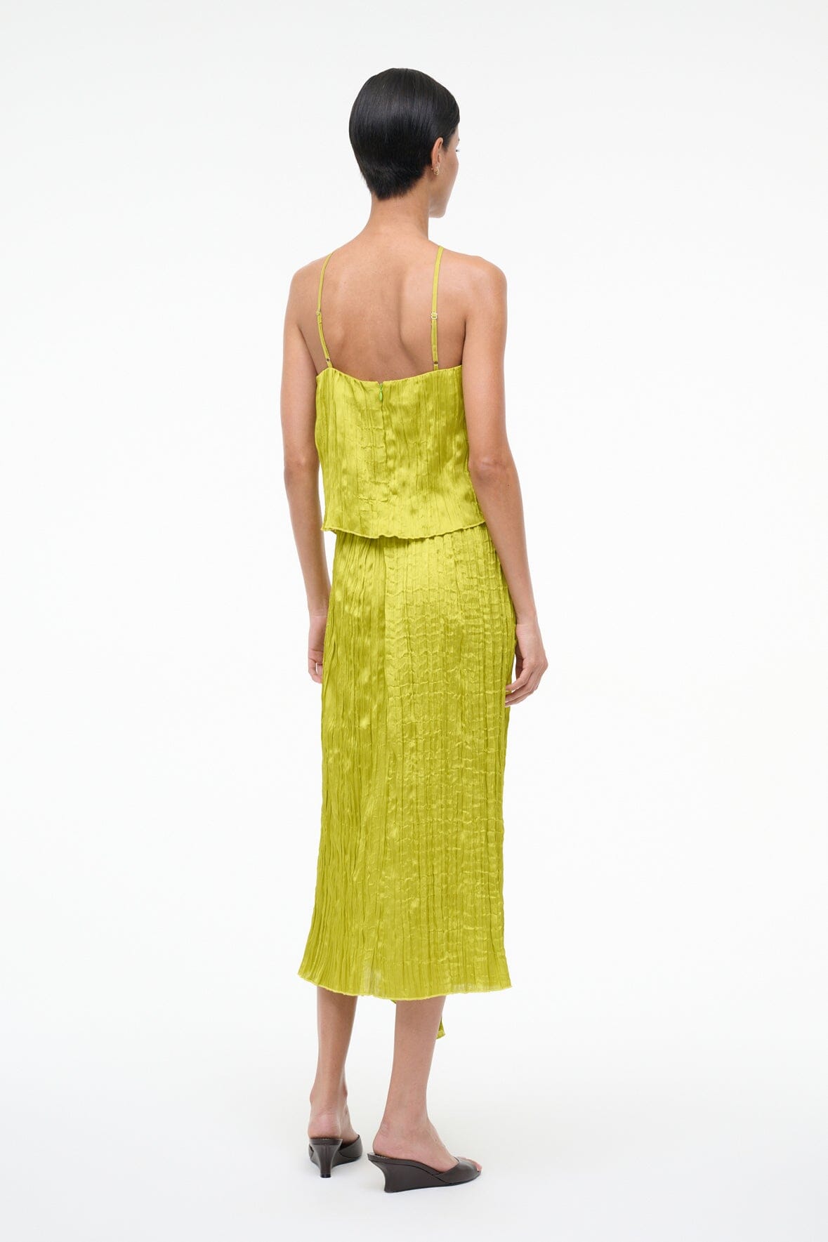 STAUD Sale Mai Skirt Chartreuse