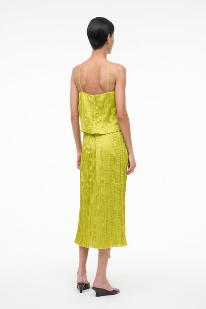 STAUD Sale Mai Skirt Chartreuse