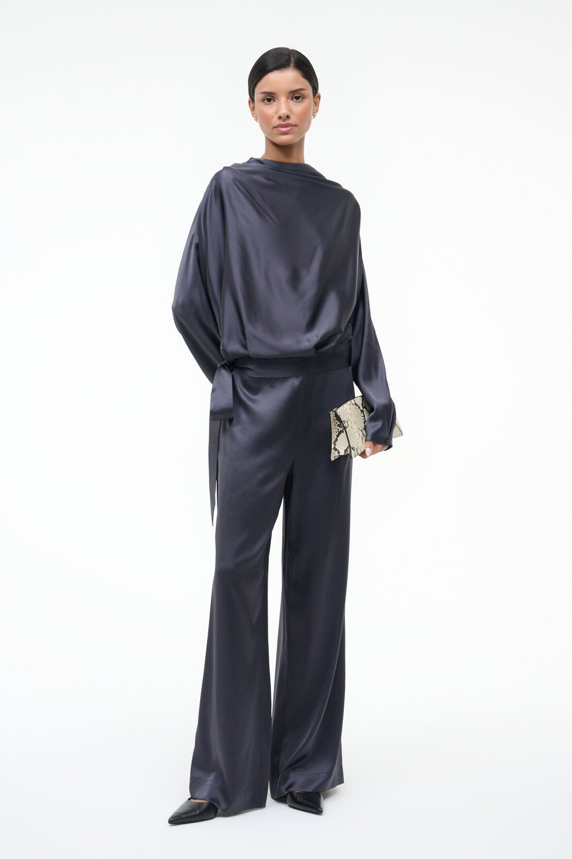 STAUD Sale Stroll Silk Pant Nocturne