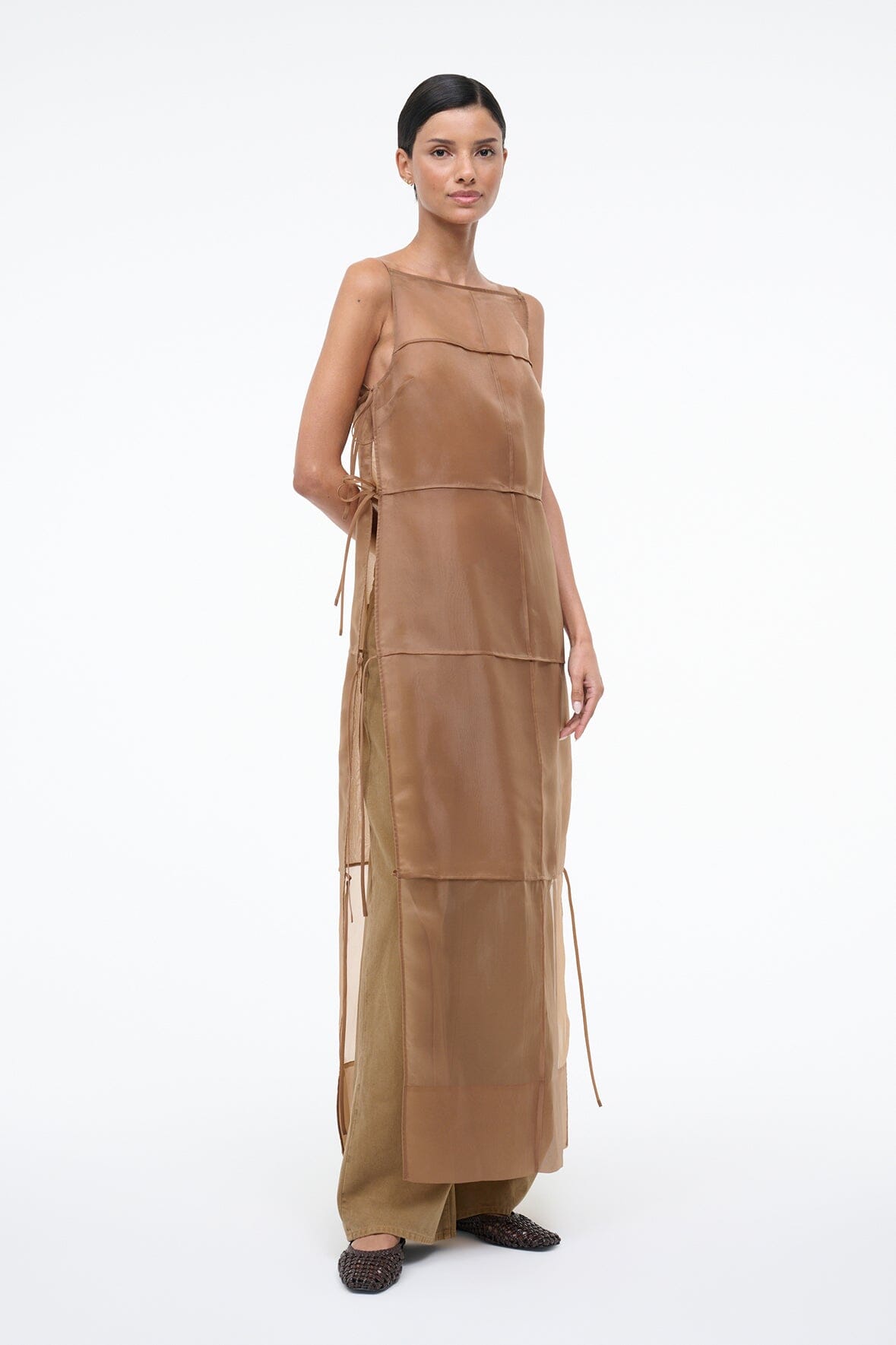 STAUD Sale Chandler Dress Walnut