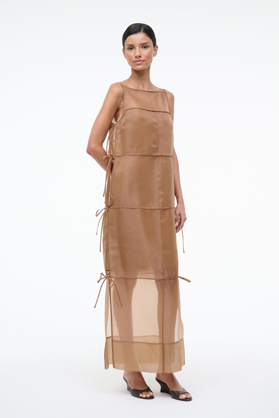 STAUD Sale Chandler Dress Walnut