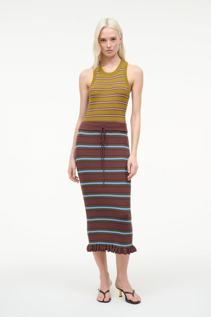 STAUD Sale Abbott Dress Redondo Stripe Multi