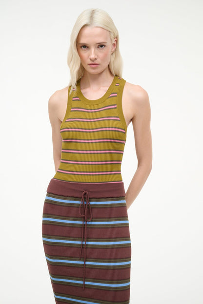 STAUD Sale Abbott Dress Redondo Stripe Multi