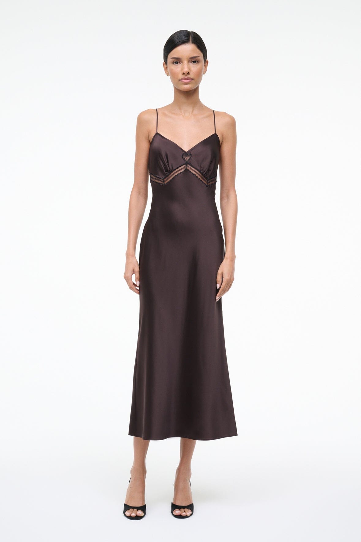 STAUD Sale Terra Silk Dress Earth