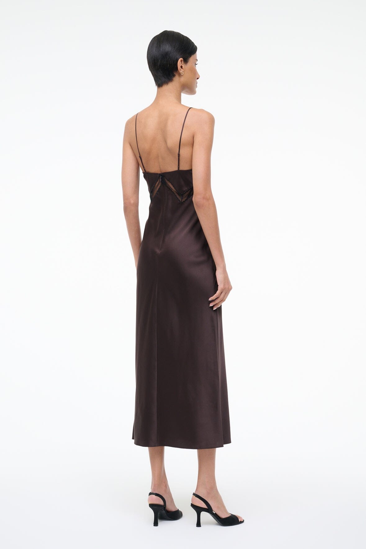 STAUD Sale Terra Silk Dress Earth