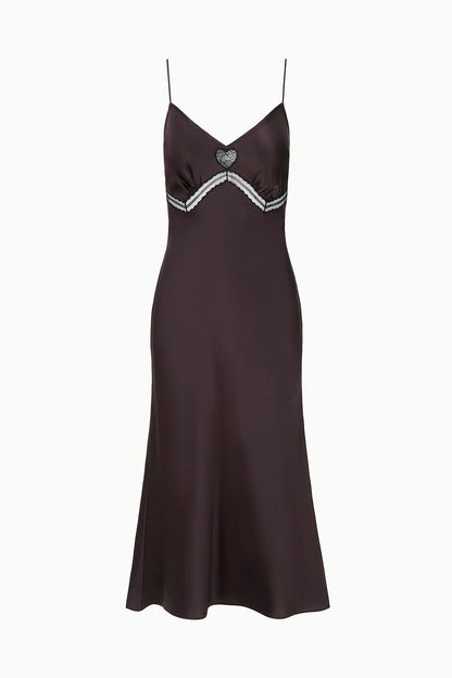 STAUD Sale Terra Silk Dress Earth
