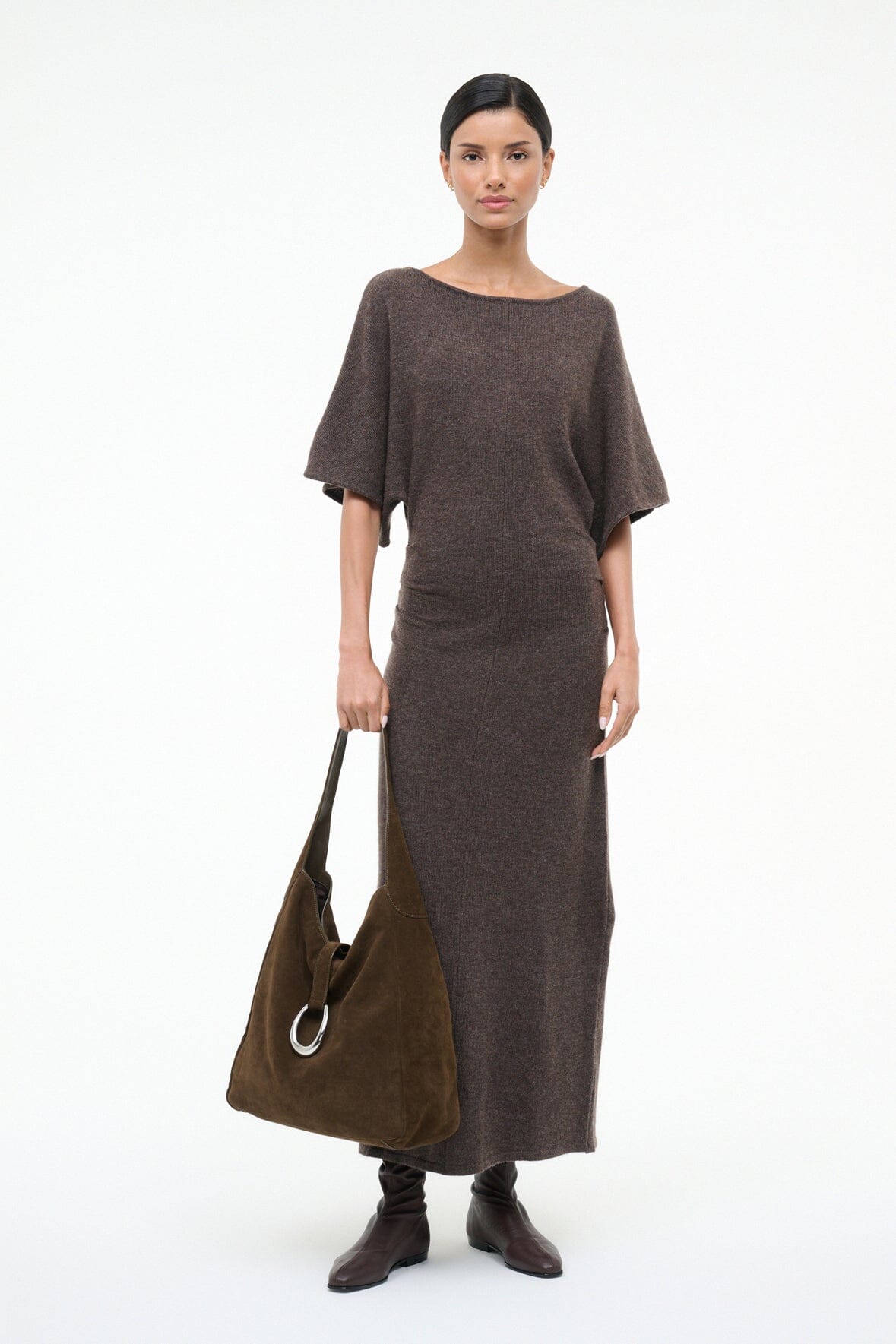 STAUD Sale Amelie Sweater Dress Canyon