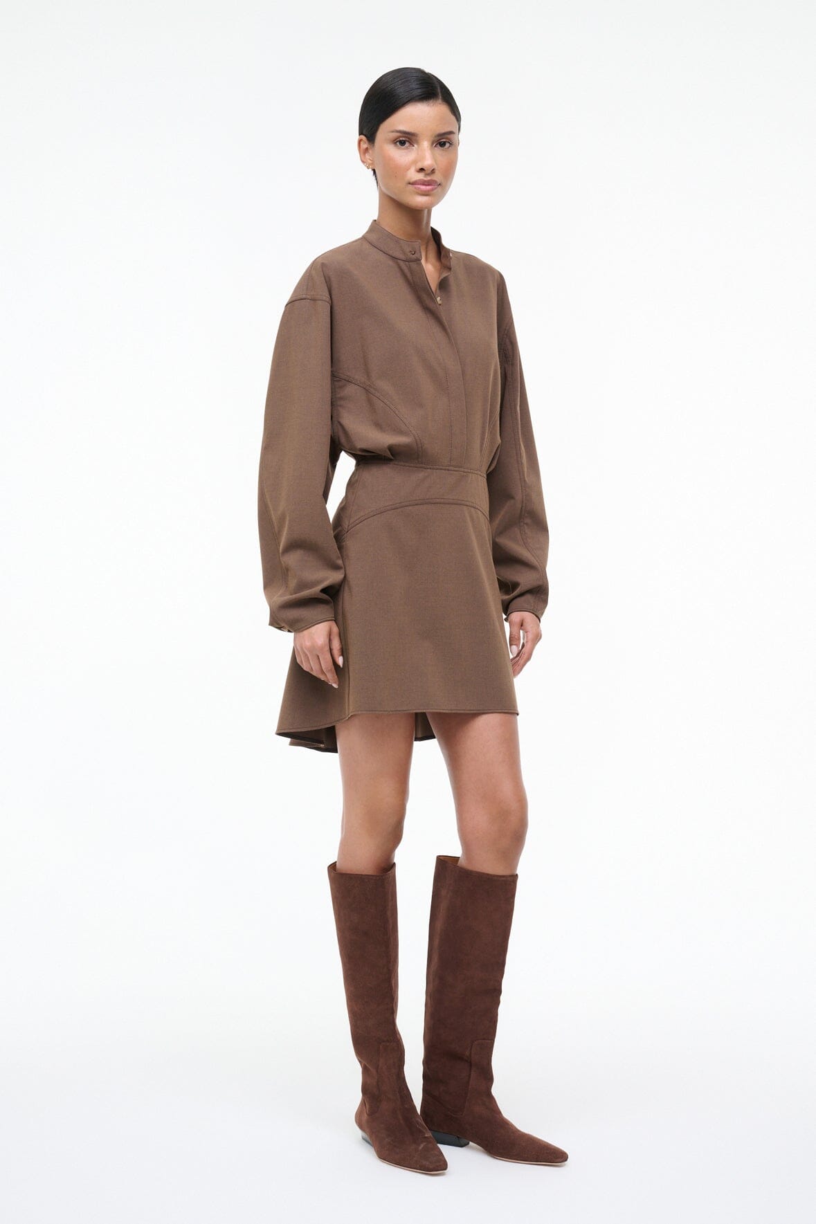 STAUD Sale Kiln Dress Nutmeg