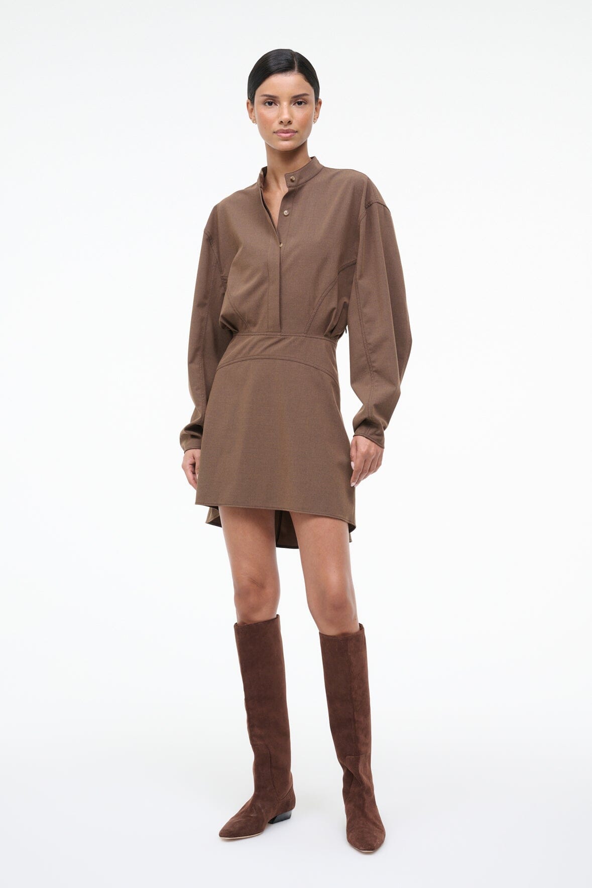 STAUD Sale Kiln Dress Nutmeg