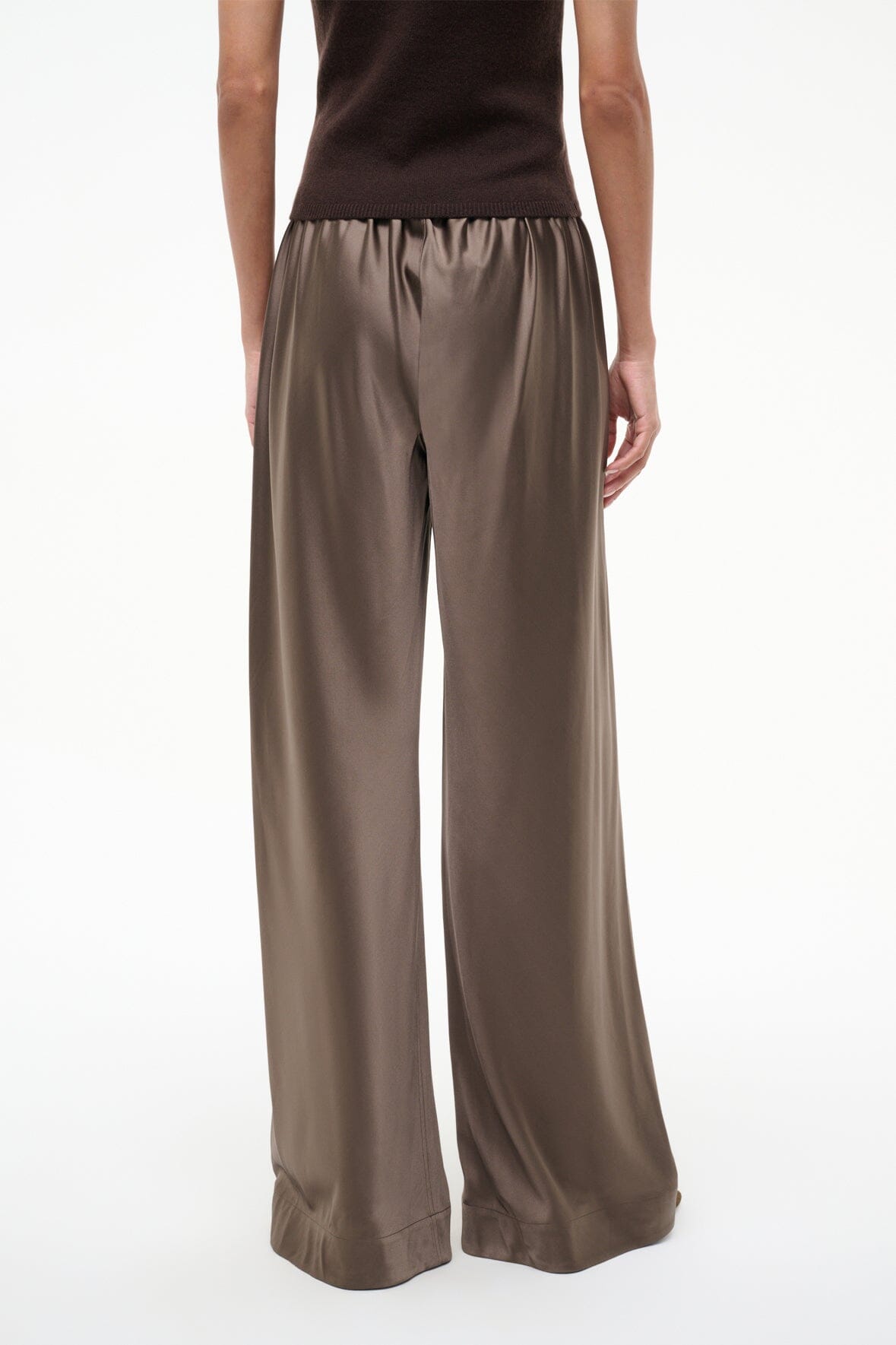 STAUD Sale Stroll Silk Pant Truffle