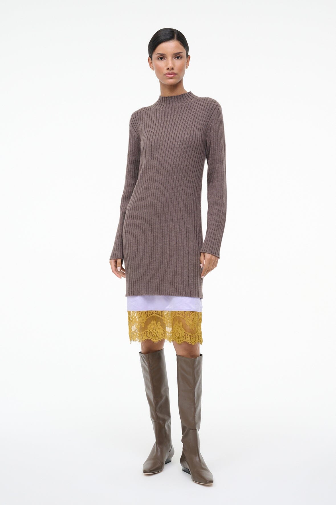 STAUD Sale Willow Sweater Dress Truffle