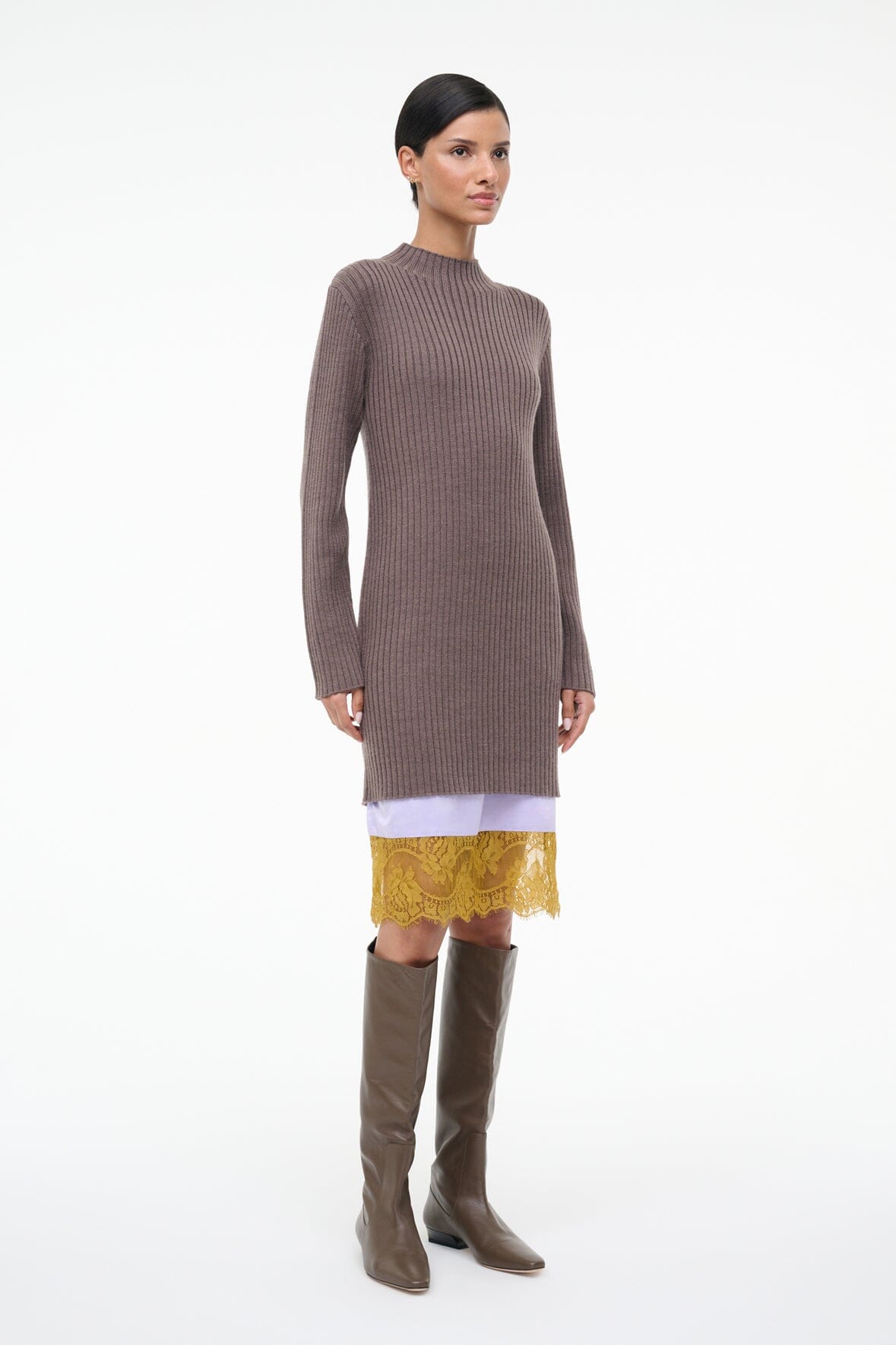 STAUD Sale Willow Sweater Dress Truffle