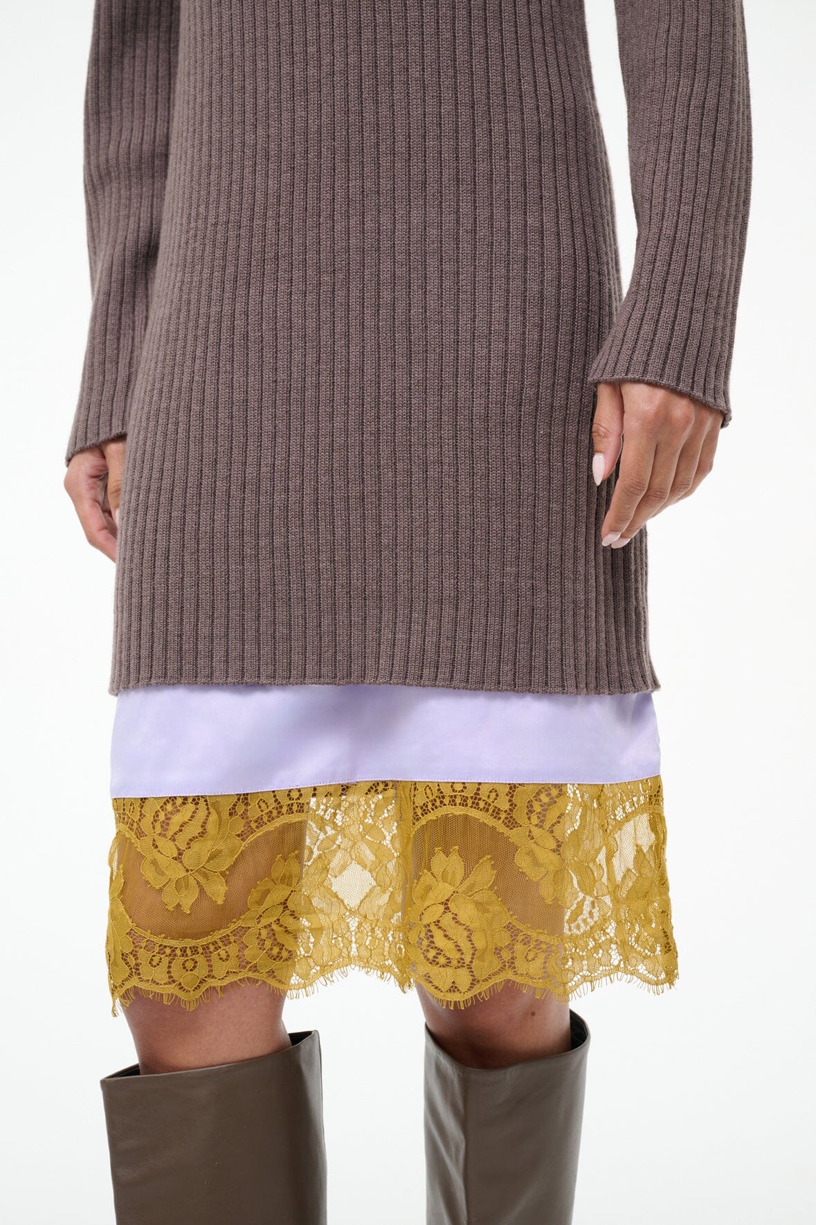 STAUD Sale Willow Sweater Dress Truffle