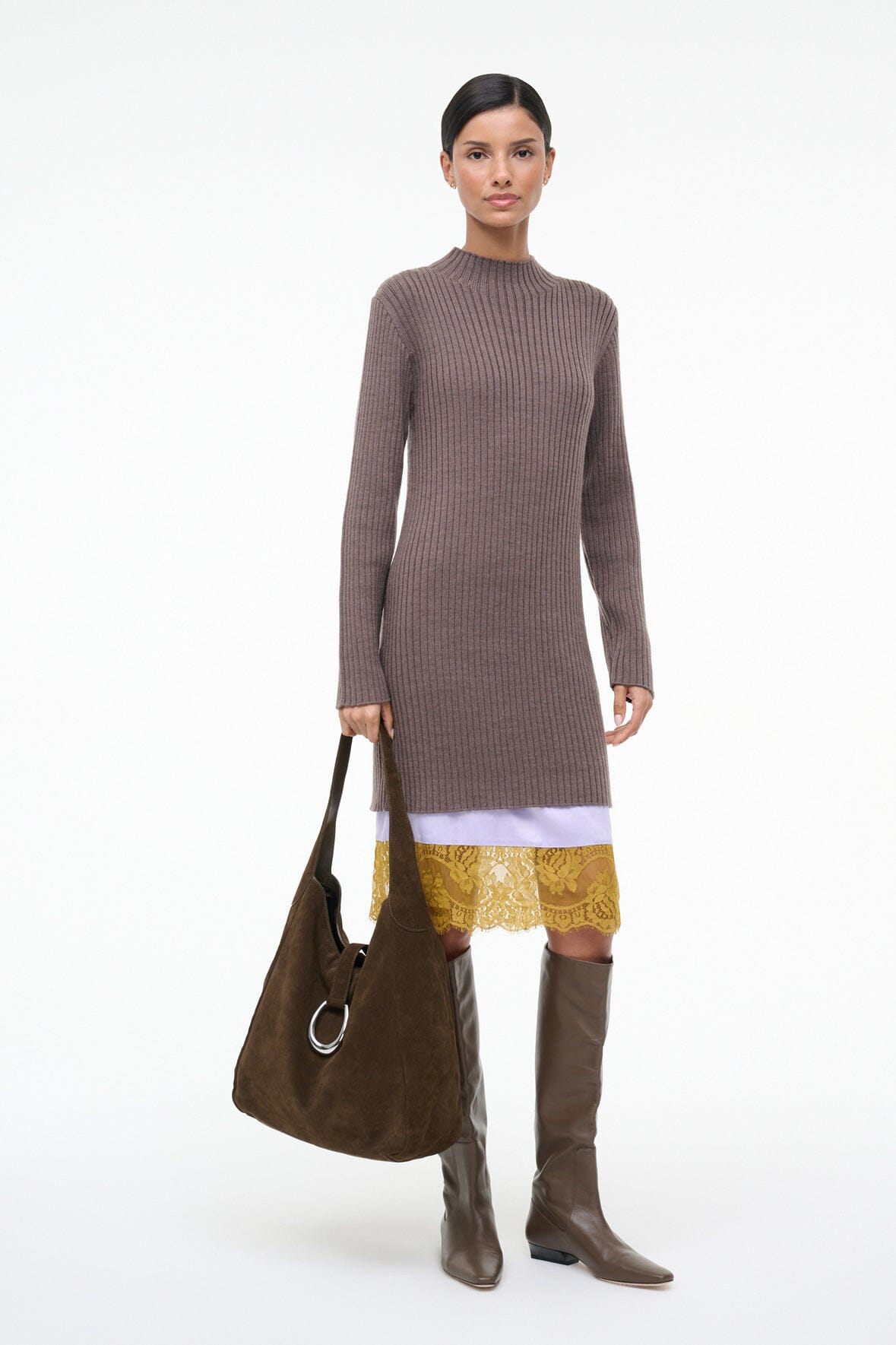 STAUD Sale Willow Sweater Dress Truffle