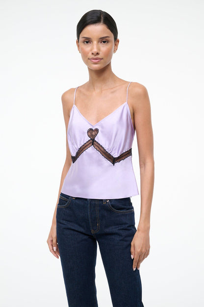 STAUD Sale Terra Silk Top Wisteria