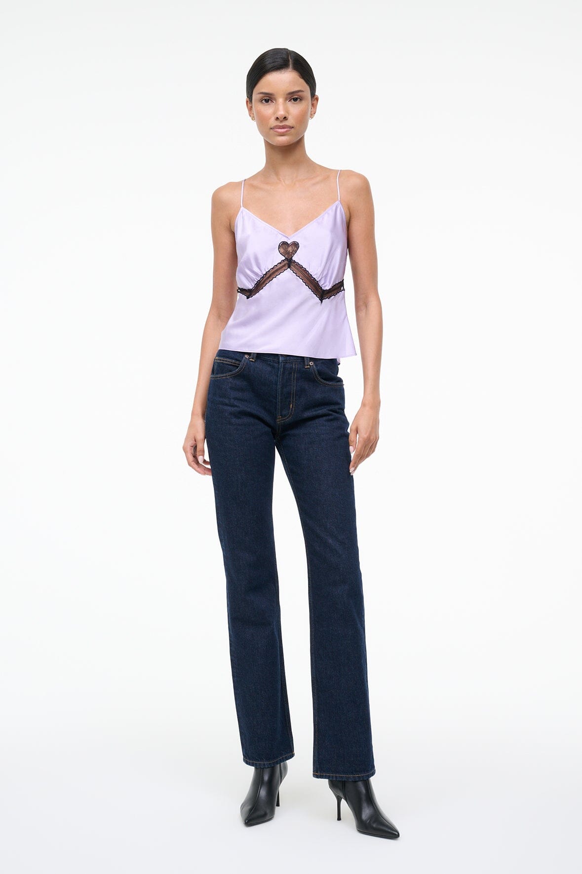 STAUD Sale Terra Silk Top Wisteria
