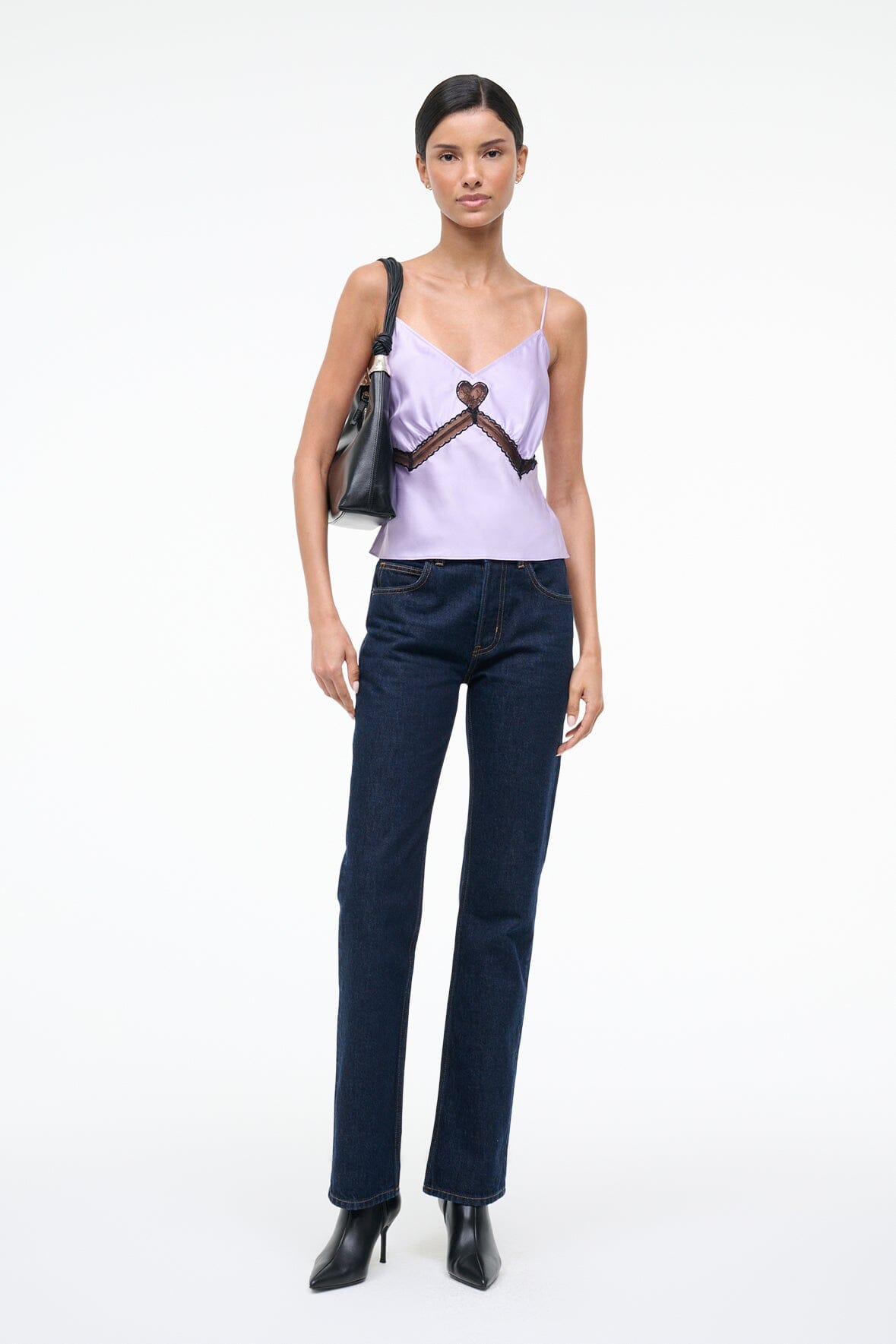 STAUD Sale Terra Silk Top Wisteria