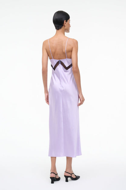 STAUD Sale Terra Silk Dress Wisteria