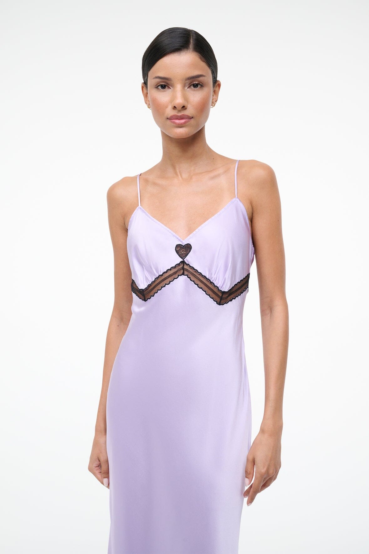 STAUD Sale Terra Silk Dress Wisteria