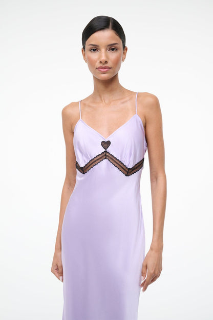 STAUD Sale Terra Silk Dress Wisteria