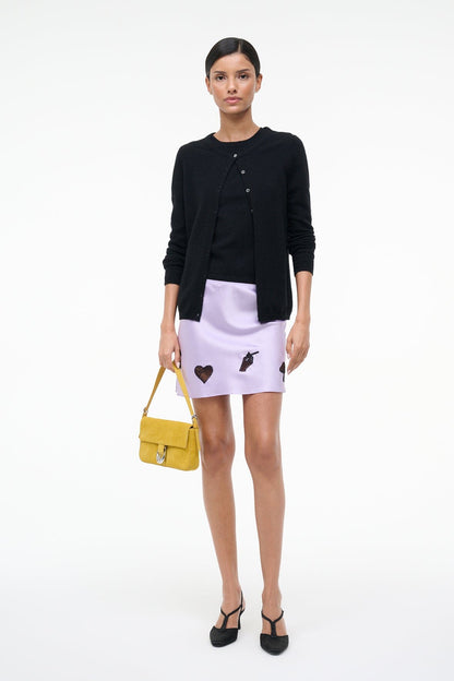 STAUD Sale Kin Silk Mini Skirt Wisteria