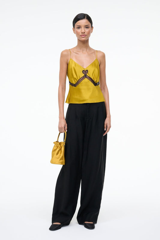 STAUD Sale Terra Silk Top Turmeric