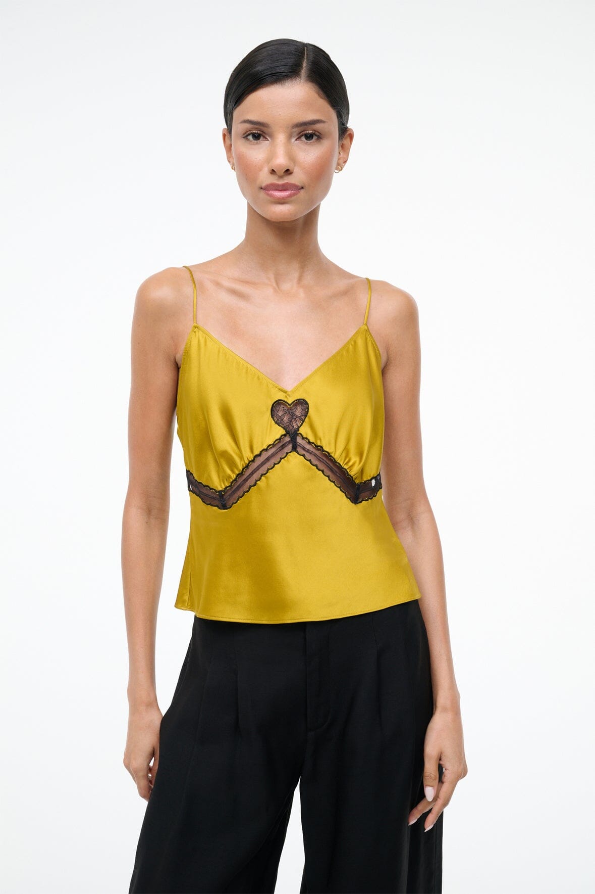 STAUD Sale Terra Silk Top Turmeric