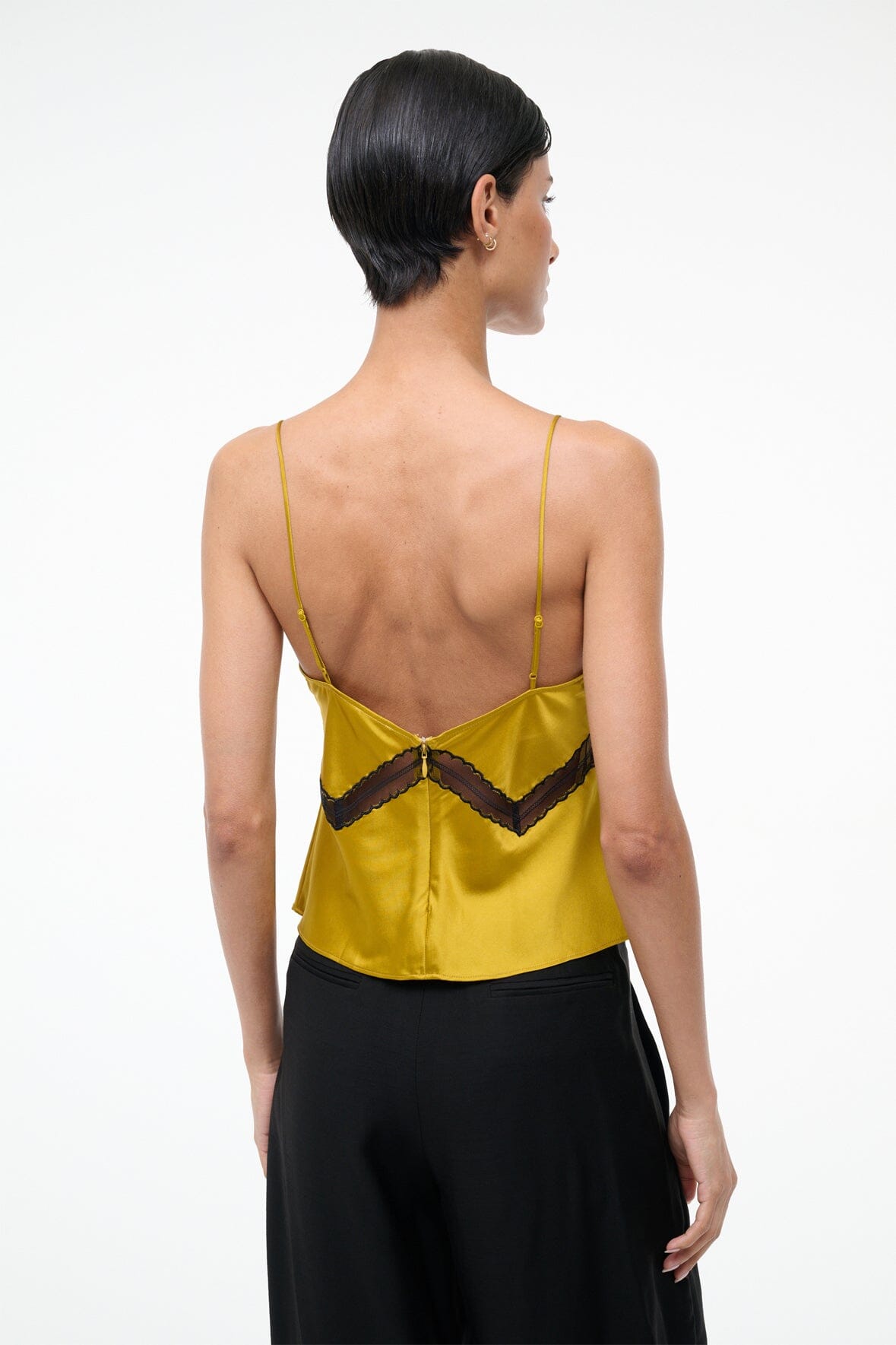 STAUD Sale Terra Silk Top Turmeric