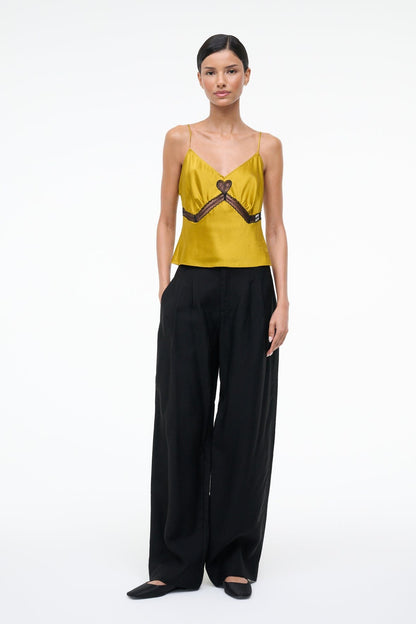 STAUD Sale Terra Silk Top Turmeric