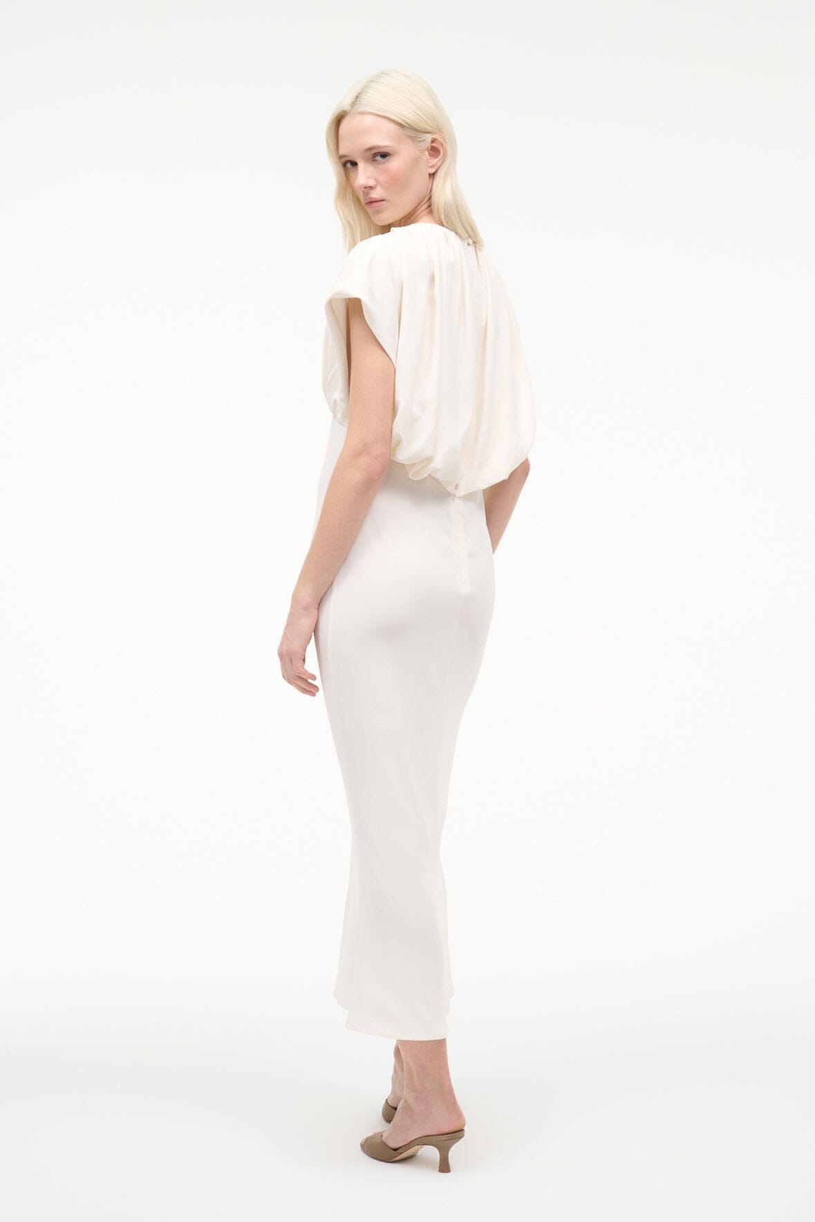 STAUD Sale Char Dress Ivory