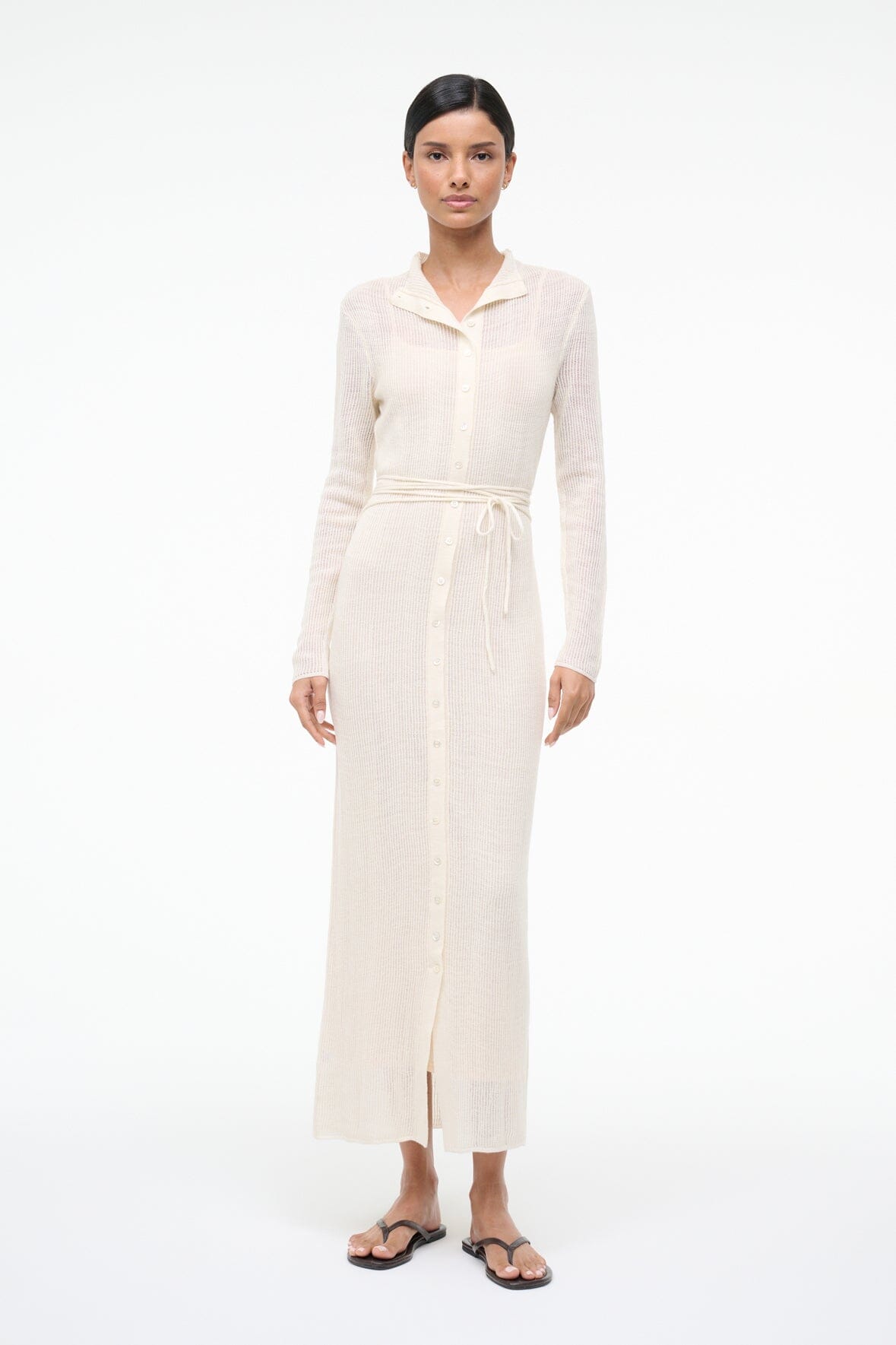 STAUD Sale Marianne Dress Ivory