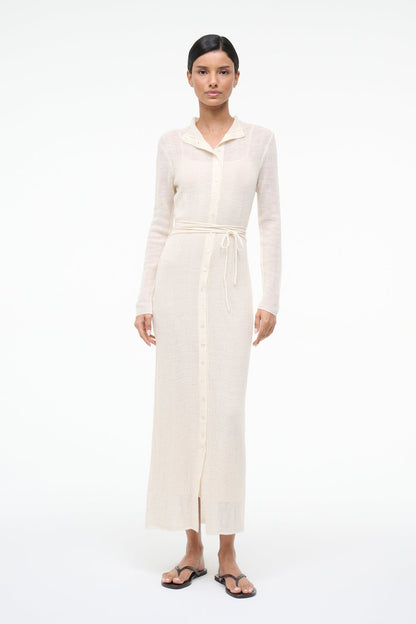 STAUD Sale Marianne Dress Ivory