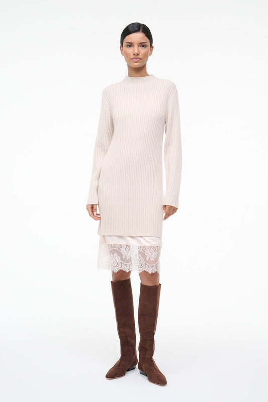 STAUD Sale Willow Sweater Dress Ecru