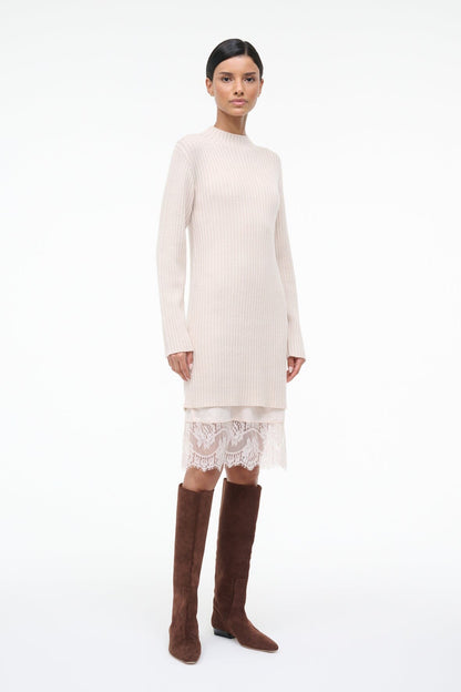 STAUD Sale Willow Sweater Dress Ecru
