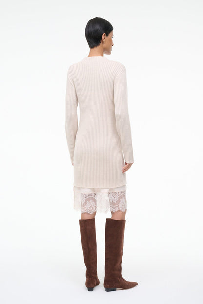 STAUD Sale Willow Sweater Dress Ecru