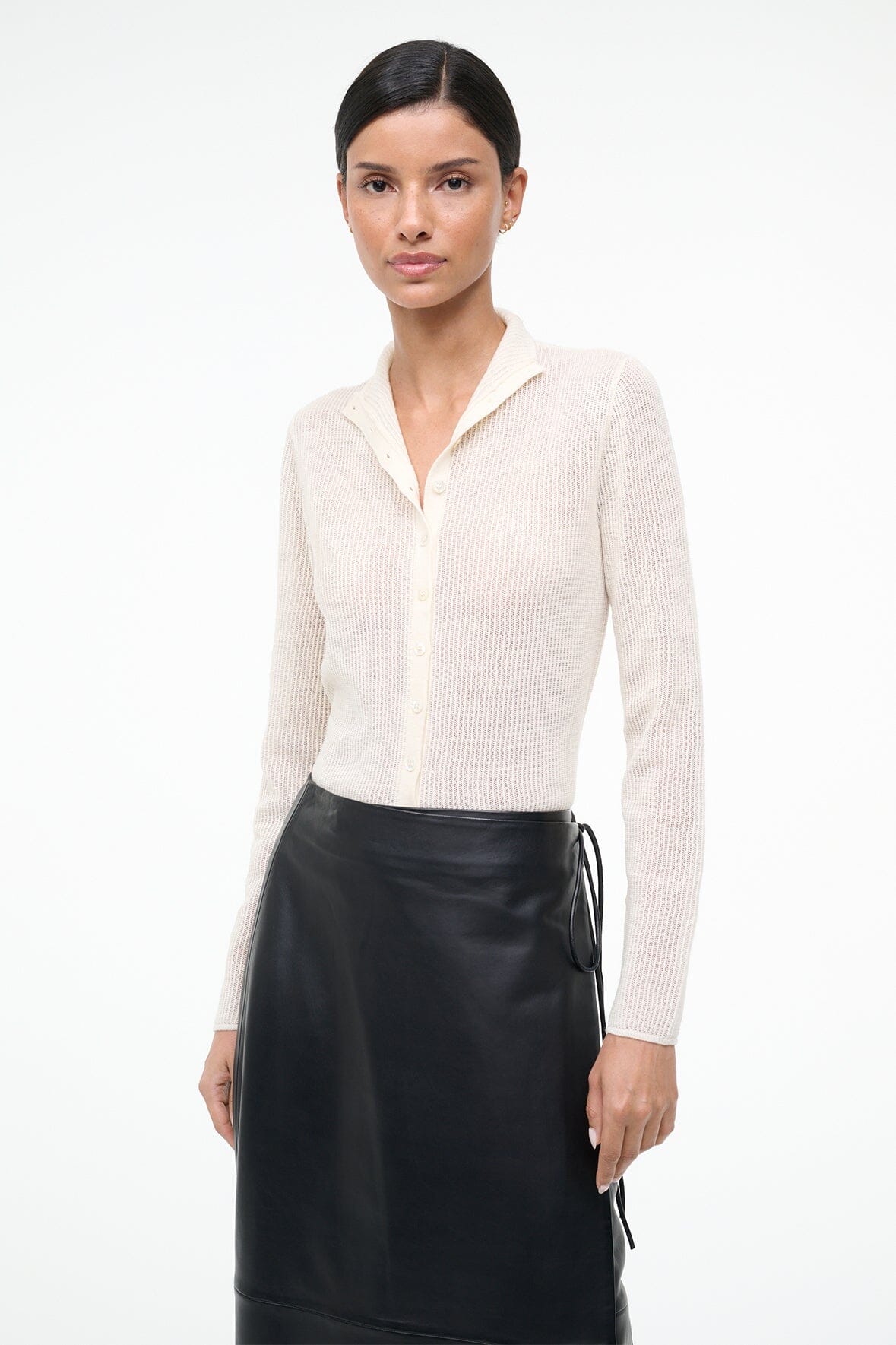 STAUD Sale Marianne Sweater Ivory