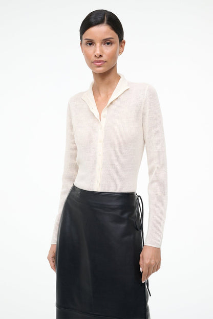 STAUD Sale Marianne Sweater Ivory
