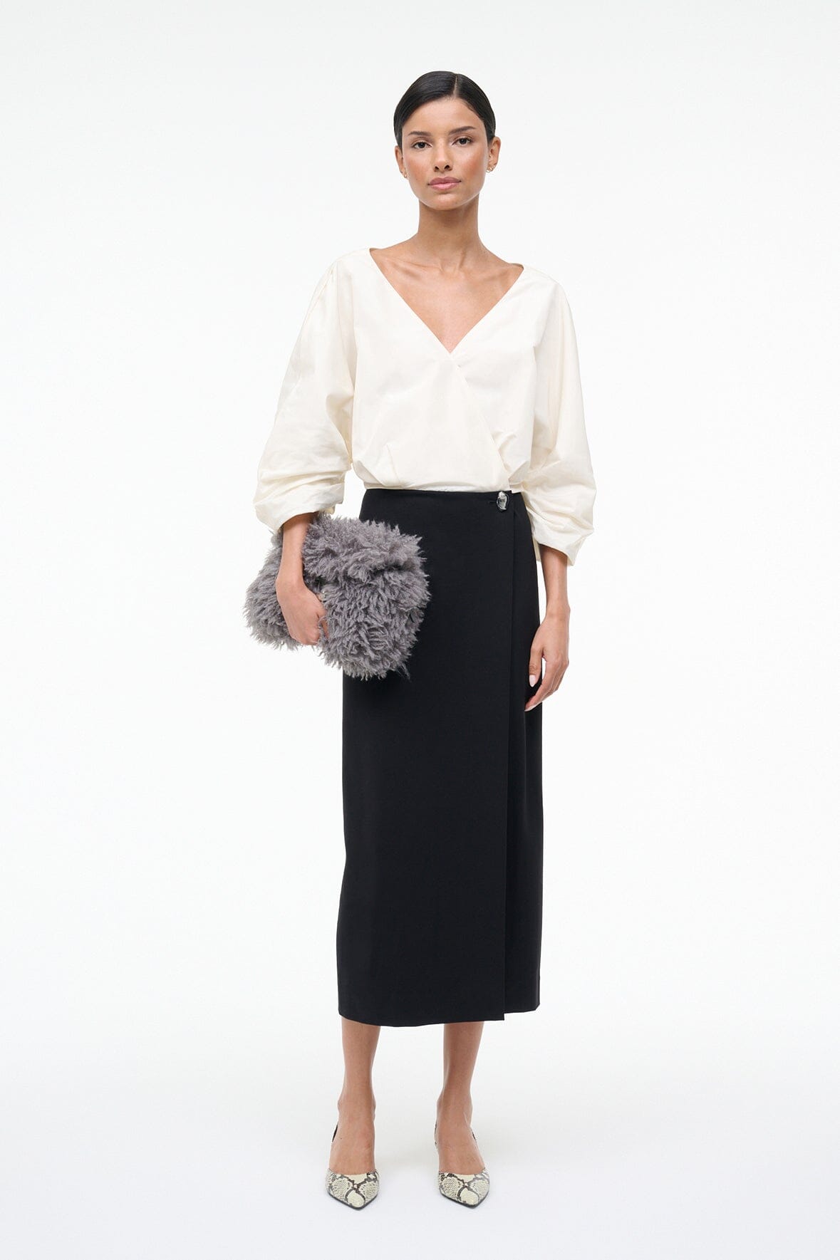 STAUD Sale Orion Dress Ivory Black