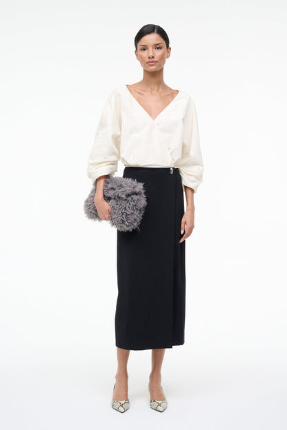 STAUD Sale Orion Dress Ivory Black